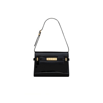 YSL MANHATTAN SMALL IN PATENT LEATHER 675626B870J1000 (24*17.5*6cm)
